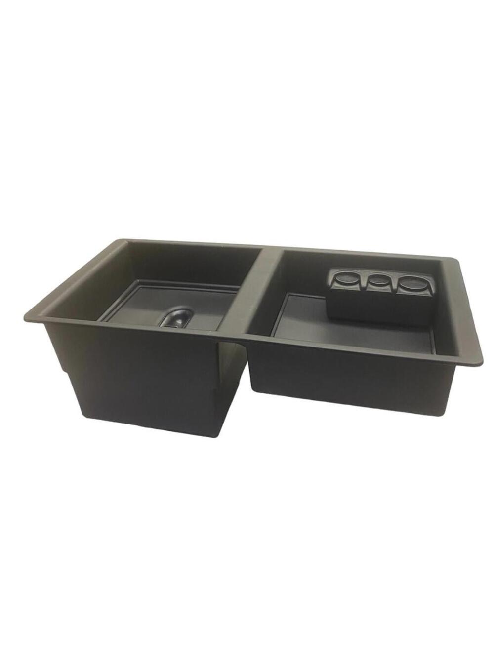 MALLOFUSA Center Console Insert Organizer Tray Fit for Chevy Silverado 2015-2018